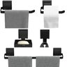 Kit Acessórios de Banheiro com Ventosa Preto 5 Peças F.max - 1