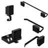 Kit Acessórios de Banheiro com Ventosa Preto 5 Peças F.max - 5