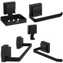Ver imagem 2 de Kit Acessórios de Banheiro com Ventosa Preto 5 Peças F.max