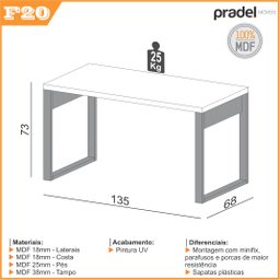 Conjunto Industrial P/ Escritório Completo 7 Peças 100% Mdf - 5
