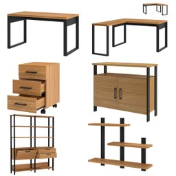 Conjunto Industrial P/ Escritório Completo 7 Peças 100% Mdf - 4