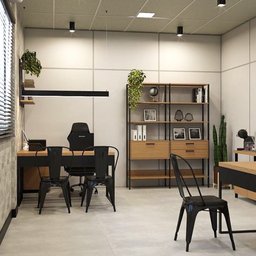 Conjunto Industrial P/ Escritório Completo 7 Peças 100% Mdf - 1