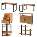 Ver mais imagens de Conjunto Industrial p/ Escritório Completo 7 Peças 100% MDF