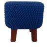 Puff Croche Azul 38x38cm Lé Crochet - 1