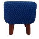 Ver imagem 1 de Puff Croche Azul 38x38cm Lé Crochet