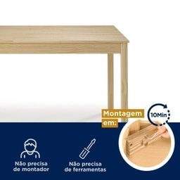 Mesa de Jantar 4 Lugares Madeira Maciça Mandacaru Cabecasa Madeiramadeira - 5