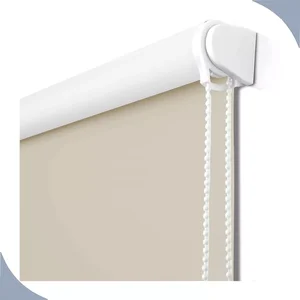 Persiana Cortina Rolo Tecido Blackout Liso Bege 1,70m X 1,40m - Sala Quarto Escritório - Blecaute