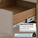 Ver imagem 5 de Paneleiro Cristaleira Vitra 4 Portas MDP-MDF 70cm Freijo e Mocca Luciane Móveis