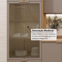 Ver imagem 2 de Paneleiro Cristaleira Vitra 4 Portas MDP-MDF 70cm Freijo e Mocca Luciane Móveis