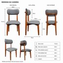Ver imagem 3 de Kit 4 Cadeiras Maya Revestida em Linho Ergônomica Design Delicado & Versátil