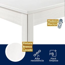 Mesa de Jantar 4 Lugares Madeira Maciça Mandacaru Cabecasa Madeiramadeira - 5
