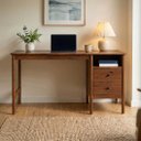 Ver imagem 2 de Mesa Home Office 150 cm Moderna Escritório Madeira Castanho Bossa Idimex