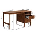 Ver mais imagens de Mesa Home Office 150 cm Moderna Escritório Madeira Castanho Bossa Idimex