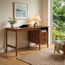 Ver imagem 1 de Mesa Home Office 150 cm Moderna Escritório Madeira Castanho Bossa Idimex