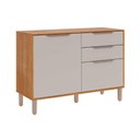 Ver imagem 1 de Gabinete de Cozinha Modulado Balcão C/ Tampo Esplêndida C/ 2 Portas e 2 Gavetas 120cm Cinamomo/off