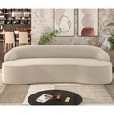 Ver imagem 2 de Sofá 4 Lugares para Sala de Estar Living 230cm Theo D06 Veludo Creme - Mpozenato