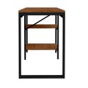 Ver imagem 3 de Mesa Home Office Slim Canela Prateleiras Mdf Aço Minimalista