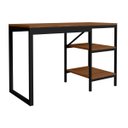 Ver imagem 1 de Mesa Home Office Slim Canela Prateleiras Mdf Aço Minimalista