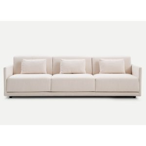 Sofá 3 Lugares King Size Revestimento em Sarja Branco, 2,52m