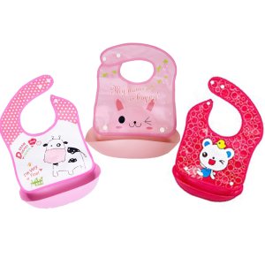Babador Impermeável Cata Migalhas Coletor Conjunto 3 Peças - 4