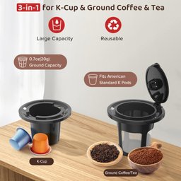 Secura Cafeteira Single Serve para Cápsulas e Café Moído com Cesto 12 Oz - 3