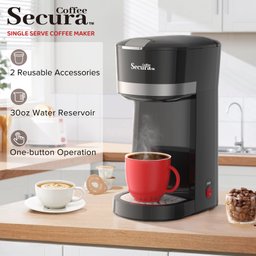 Secura Cafeteira Single Serve para Cápsulas e Café Moído com Cesto 12 Oz - 2