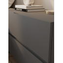 Ver imagem 2 de Mesa de Cabeceira Eros 60cm Base Dourado Mdf/mdp Mesinha Apoio Quarto Escritório Moderno:cinza