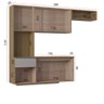 Kit Cozinha Suspensa 180cm Mel com Balcão Poquema - 4