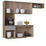 Kit Cozinha Suspensa 180cm Mel com Balcão Poquema - 6