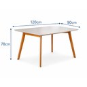 Ver imagem 5 de Conjunto Sala de Jantar Slim Madeira Maciça e 4 Cadeiras Hera Móveis Mundial