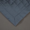 Ver imagem 3 de Kit Cobre Leito Colcha Unique Casal Padrão 3 Peças Matelado Percal 300 Fios - Azul