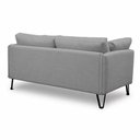 Ver imagem 7 de Sofá Sala de Estar Atena Fixo Pés de Ferro 214cm 3 Lugares Bouclê Cinza M1 - Monari Design