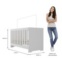 Ver imagem 5 de Quarto de Bebê Completo com Guarda-Roupa, Cômoda e Berço Magia Espresso Móveis Rosa/Branco