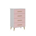 Ver imagem 7 de Quarto de Bebê Completo com Guarda-Roupa, Cômoda e Berço Magia Espresso Móveis Rosa/Branco