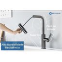 Ver imagem 7 de Torneira Misturador Gourmet Cozinha Monocomando Cor Grafite