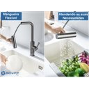 Ver mais imagens de Torneira Misturador Gourmet Cozinha Monocomando Cor Grafite