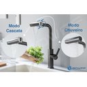 Ver imagem 4 de Torneira Misturador Gourmet Cozinha Monocomando Cor Grafite