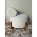 Ver imagem 4 de Poltrona Decorativa Sala Estar Mônaco Orgânica Boucle Bege - Montanaris Decor