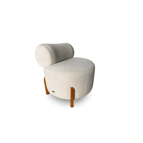 Poltrona Decorativa Sala Estar Mônaco Orgânica Boucle Bege - Montanaris Decor