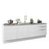 Armário de Cozinha Compacta 240cm Branco Stella Madesa 01 - 3
