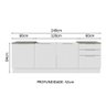 Armário de Cozinha Compacta 240cm Branco Stella Madesa 01 - 4
