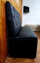 Ver imagem 3 de POLTRONA SOFA BOOTH 1,80CM COR PRETO CAPITONE DUPLO A MÃO BOTOES DOURADO SKU155