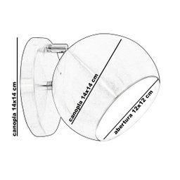 Arandela Retrô Bola Lavabo Banheiro Corredor Sacada Branco - 6