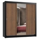 Ver imagem 3 de Guarda Roupa Casal Madesa Mônaco 3 Portas de Correr com Espelho