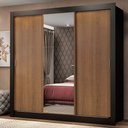 Ver imagem 2 de Guarda Roupa Casal Madesa Mônaco 3 Portas de Correr com Espelho