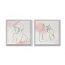 Conjunto de 2 Quadros Decorativos Silhuetas:60x90 - 1