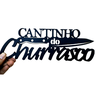 Cantinho Do Churrasco Placa Decorativa Churrasqueira Madeira MDF Grande Preto - 4