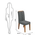 Ver imagem 3 de Conjunto de Mesa Kiara 120cm Freijó Off White e 04 Cadeiras Yasmin Freijó Linho Granito DJ Móveis