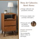 Ver imagem 2 de Mesa de Cabeceira Retrô Roma Freijó para Quarto com Design Moderno e Espaço para Organização