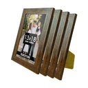 Ver imagem 1 de Kit 4 Porta Retrato 13x18 Decorativo Gravata com Vidro Fotografico Sala Poster Cor:tabaco